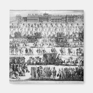 Koning George I processie aan St. James's Palace Magneet