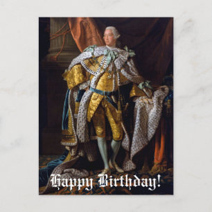 Koning George III door Allan Ramsay Gefeliciteerd  Briefkaart