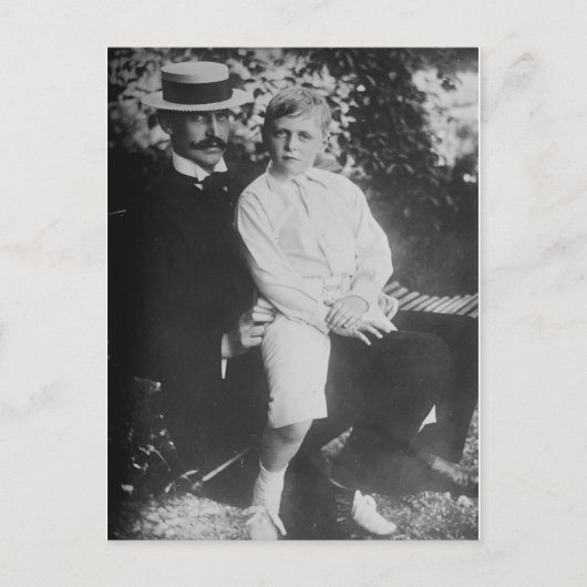 Koning Haakon en Prins Olav van Noorwegen Briefkaart (Voorkant)