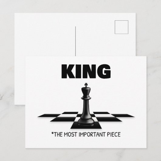 Koning het belangrijkste stuk briefkaart (Voorkant / Achterkant)