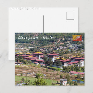 Koning in Thimphu - Bhutan Briefkaart