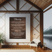 Koning James Bijbel Verse 1 Korintiërs 13 Rustiek Canvas Afdruk