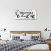 Koning John geeft zijn kroon over Canvas Afdruk (Insitu (Slaapkamer))
