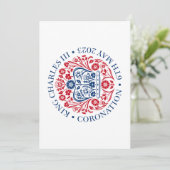 Koning Karel III — officieel ontwerp Kaart (Staand voorkant)