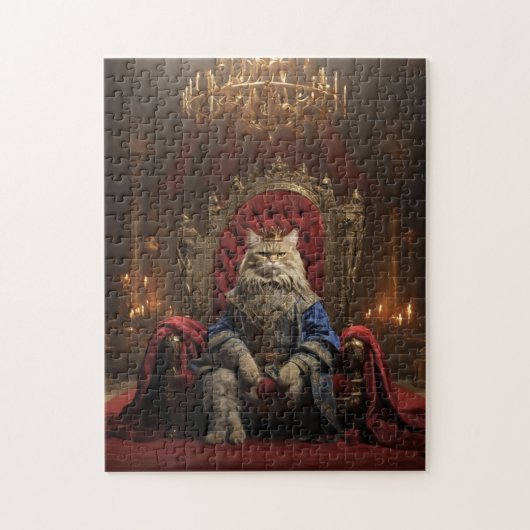 Koning Kat's overdadige troon kamer puzzel Legpuzzel (Verticaal)
