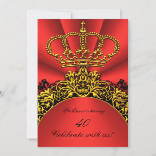 Koning Koningin Koningin Gold Koninklijk Regal Red Kaart