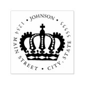 Koning Koningin Kroon Royalty-teruggave Label Zelfinktende Stempel (Design)