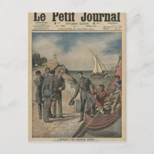 Koning Manuel II van Portugal die voor afscheid ne Briefkaart