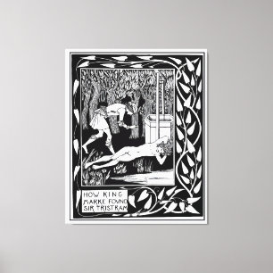 Koning Mark en Sir Tristram Canvas Afdruk