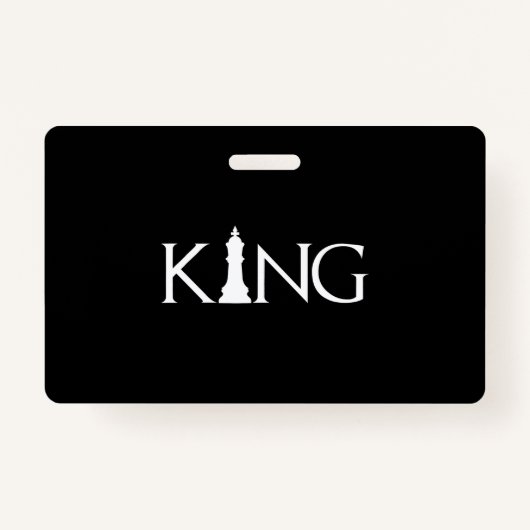 koning met schaakstuk badge (Voorkant)