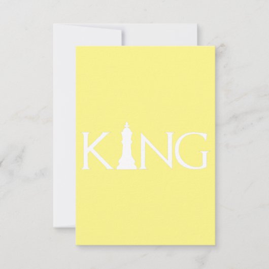 koning met schaakstuk bedankkaart (Voorkant)