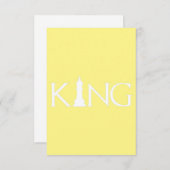 koning met schaakstuk bedankkaart (Voorkant / Achterkant)