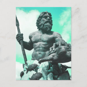 koning neptunus Romeinse mythologie Briefkaart