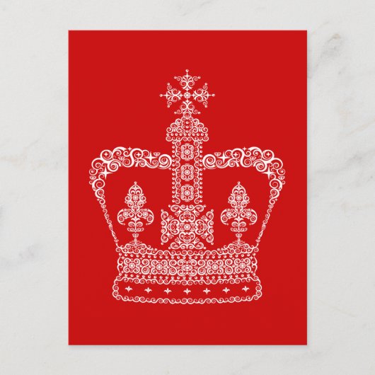Koning of koningin briefkaart (Voorkant)
