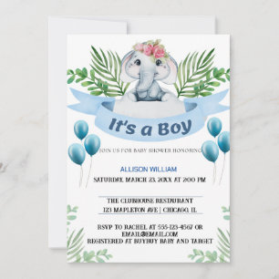 Koning Olifant Kroonprins Feest Kaart