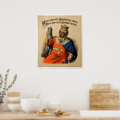  koning op troon met Stein Beer Poster (Keuken)