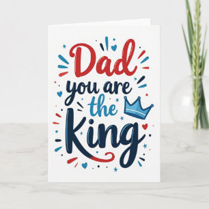 Koning Papa Zoete Dag Wenskaart Kaart