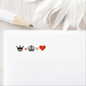 Koning plus koningin is liefde etiket (Insitu)