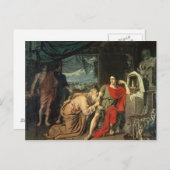 Koning Priam smeekt Achilles om terug te keren Briefkaart (Voorkant / Achterkant)