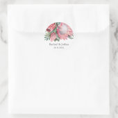 Koning Protea Gepersonaliseerde Botanische Envelop Ronde Sticker (Tas)