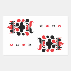 KONING RECHTHOEKIGE STICKER