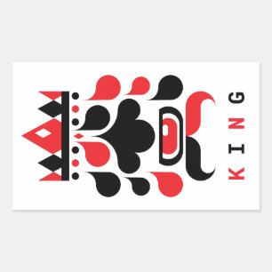 KONING RECHTHOEKIGE STICKER
