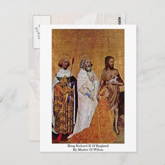koning Richard ii van engeland , meester van Wilto Briefkaart (Voorkant / Achterkant)