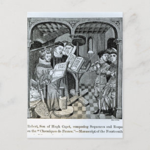 Koning Robert II zoon van Hugh Capet Briefkaart