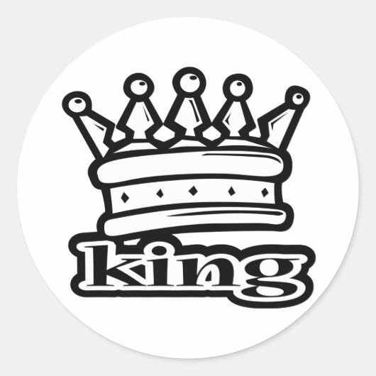 koning ronde sticker (Voorkant)