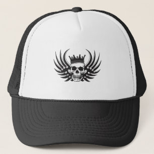 Koning Schedel met Vleugels Trucker Pet