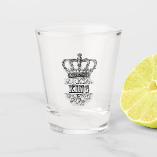 koning shot glas (Voorkant)