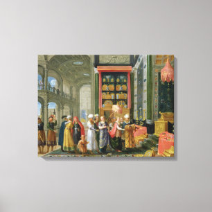 Koning Solomon en de koningin van Sheba Canvas Afdruk