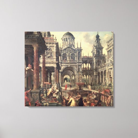 Koning Solomon en de koningin van Sheba Canvas Afdruk (Voorkant)