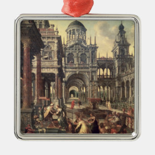 Koning Solomon en de koningin van Sheba Metalen Ornament