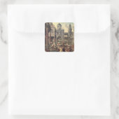 Koning Solomon en de koningin van Sheba Vierkante Sticker (Tas)