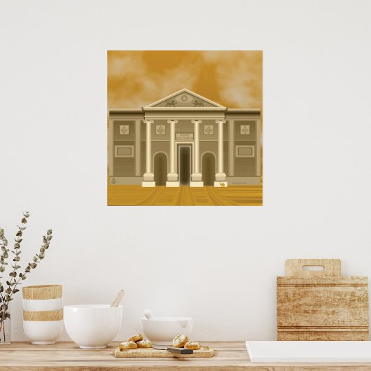 Koning Solomon's tempel Poster (Keuken)