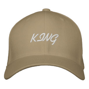 Koning Text Flexfit Zachte Wol Khaki Mode Heren Ho Geborduurde Pet
