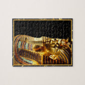 Koning Toetanchamon met Hiërogliefen Goud en Zwart Legpuzzel (Horizontaal)