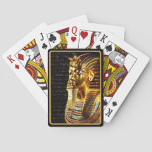 Koning Toetanchamon met Hiërogliefen Goud en Zwart