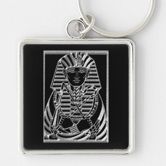 Koning Tut Silver Egyptisch Sleutelhanger (Voorkant)