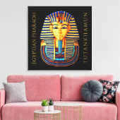 koning Tutankhamun - oude Egyptische farao Canvas Afdruk (Insitu (Woonkamer))
