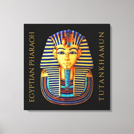 koning Tutankhamun - oude Egyptische farao Canvas Afdruk (Voorkant)