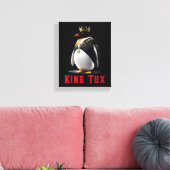 Koning Tux - Regal Linux Penguin Canvas Afdruk (Insitu (Woonkamer))