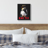 Koning Tux - Regal Linux Penguin Canvas Afdruk (Insitu (Slaapkamer))