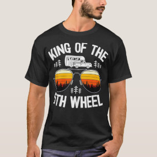 Koning van de 5e Wiel Camper Papa Retro Camping Fi T-shirt