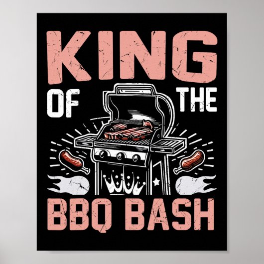 Koning van de BBQ Bash Partij Poster (Voorkant)