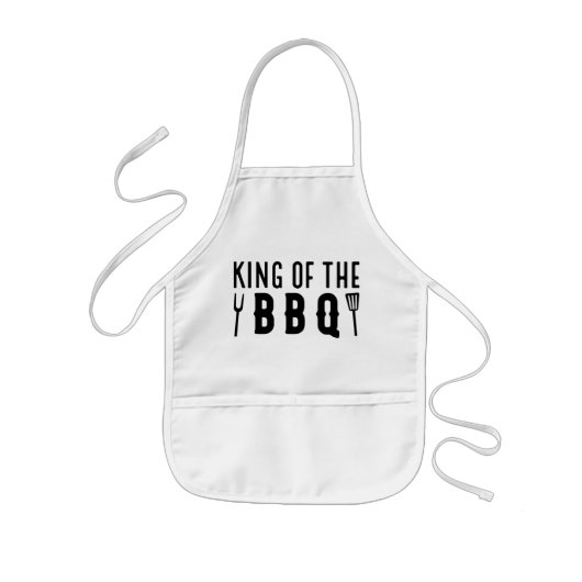 koning van de BBQ Kinder Schort (Voorkant)