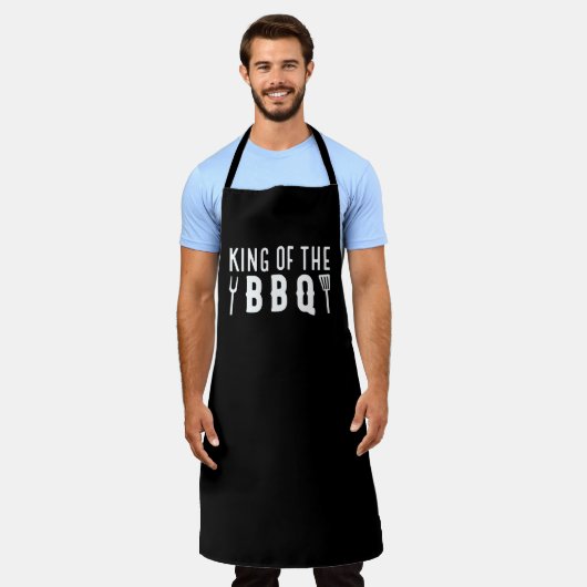 koning van de BBQ Schort (Gedragen)