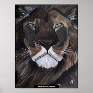 Koning van de Beesten Schilderij van Alfred Fox Poster