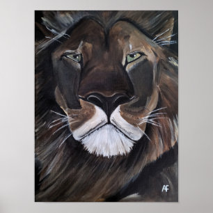 Koning van de Beesten Schilderij van Alfred Fox Poster